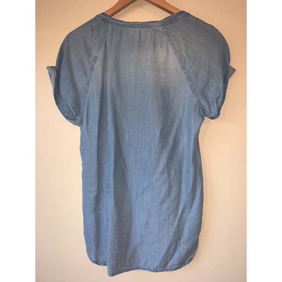 Cloth & Stone denim tencel high-low tee - sz S - Picture 2 of 5